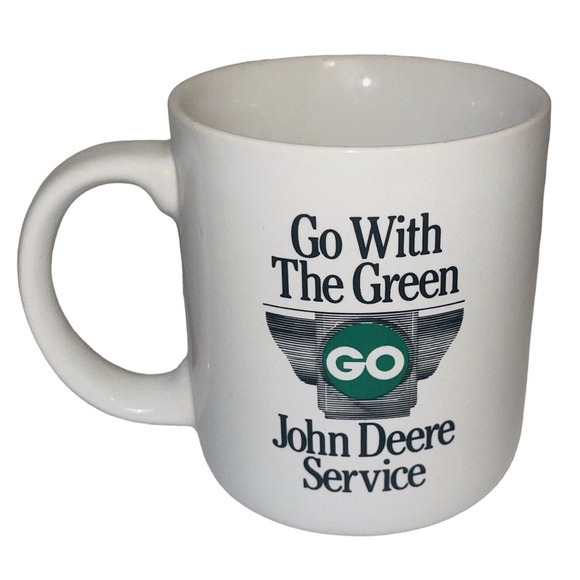 Vintage John Deere 1992 - 5400 Spirit Tractor Coffee Mug “Go With The Green” M - Picture 1 of 7